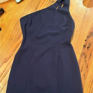 Chic One Shoulder Black Dress